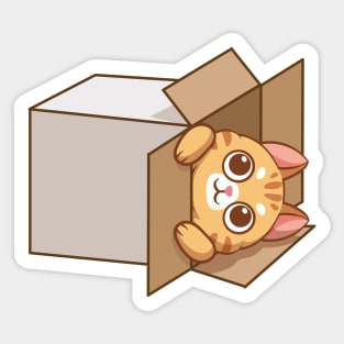 Cat in the box Sticker